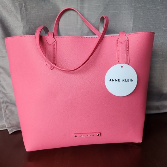 Tote & Crossbody Bag - Pink & Silver - Anne Klein - Picture 3 of 8
